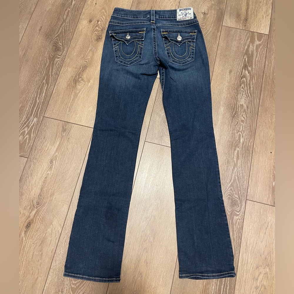 True Religion Women's Straight Leg Jeans - Dark Blue